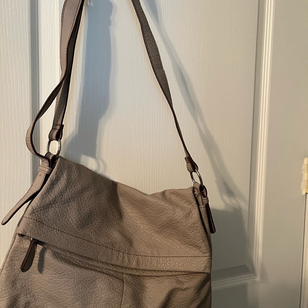 Tan, Nine West shoulder bag.